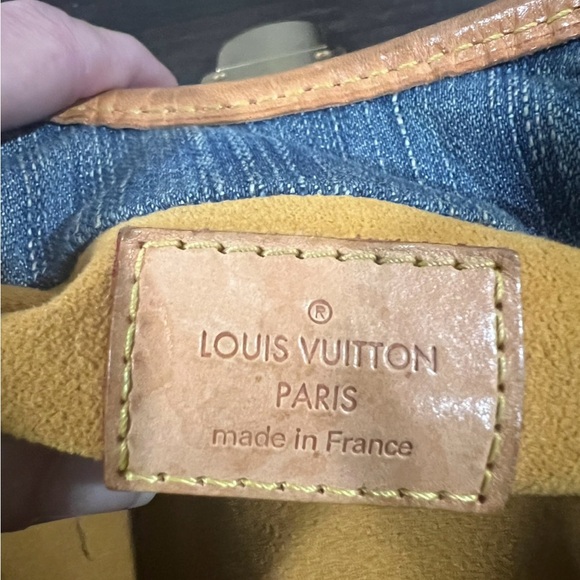 SS 2006 Louis Vuitton Denim Pleaty Bag w Gold Pushlock Closure - Picture 8 of 12